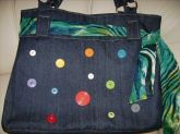 Bolsa jeans com botões